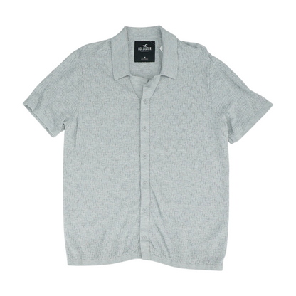 Gray Solid Cardigan Sweater