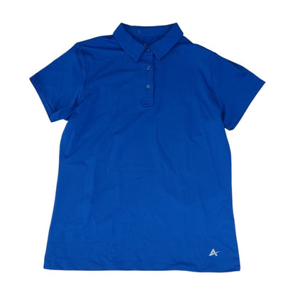 Blue Polo Knit Top
