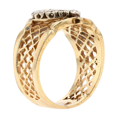 1/8 ctw 14K Two-Tone Gold Diamond Fashion Ring