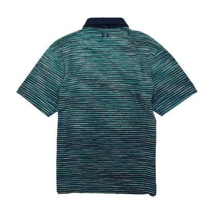 Blue Striped Short Sleeve Polo