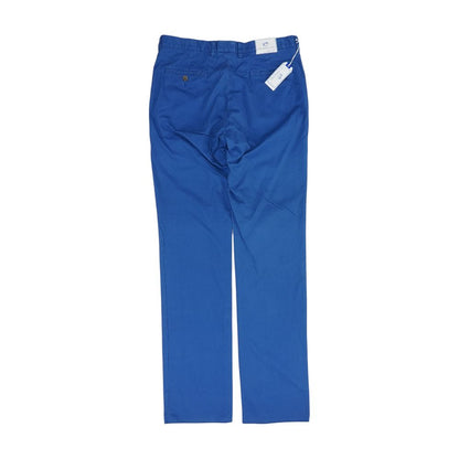 Blue Solid Khaki Pants