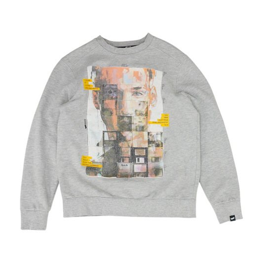 Gray Solid Sweatshirt Pullover