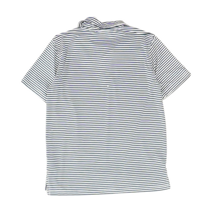 White Striped Short Sleeve Polo
