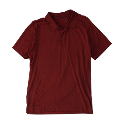 Red Solid Short Sleeve Polo