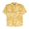 Beige Abstract Short Sleeve Button Down