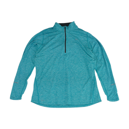 Blue Solid 1/4 Zip Pullover