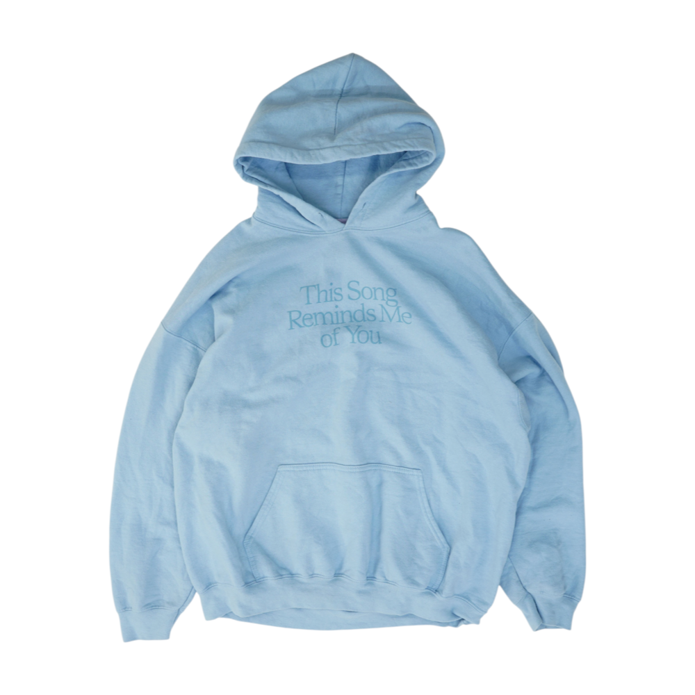 Blue Graphic Hoodie Pullover