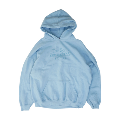 Blue Graphic Hoodie Pullover
