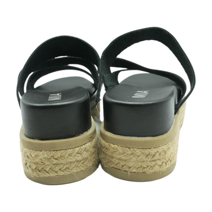Black Wedged Sandals