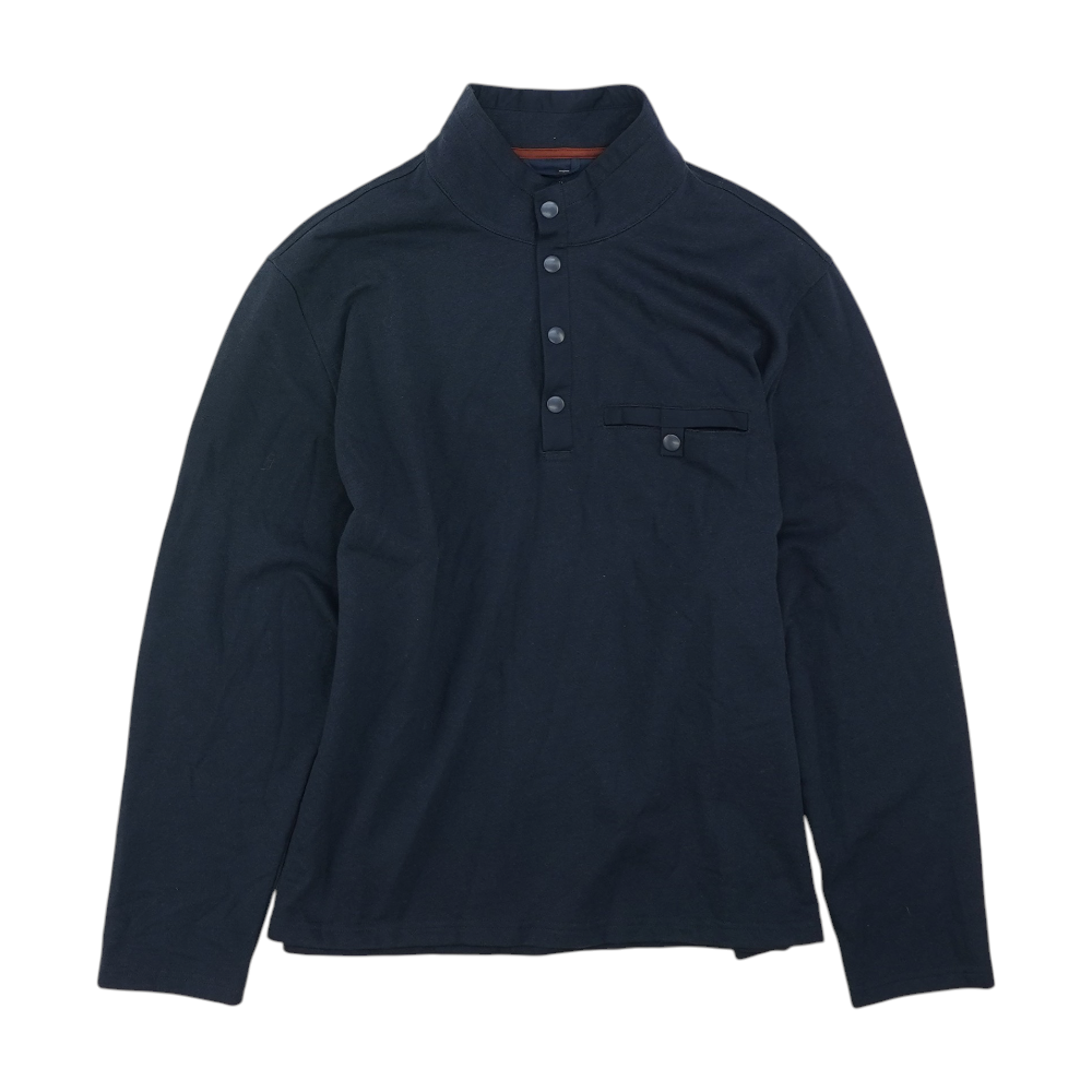 Navy Solid 1/4 Zip Pullover