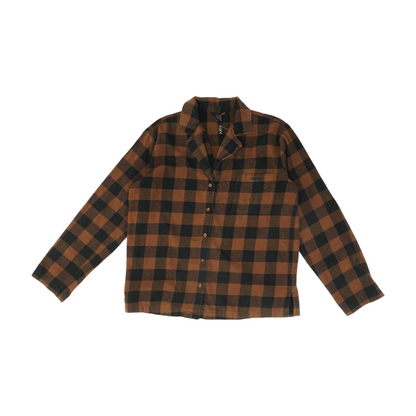Brown Check Pajama Top