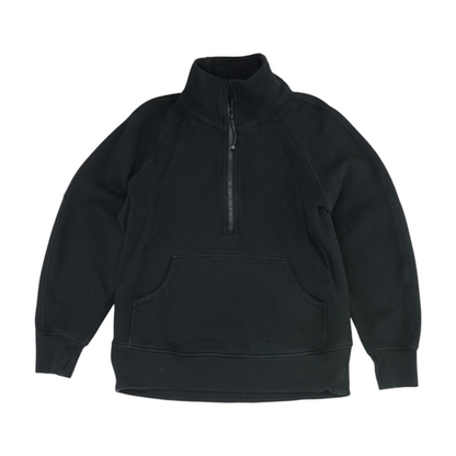 Black Solid 1/4 Zip Pullover