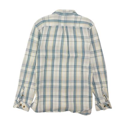 White Plaid Flannel Button Down