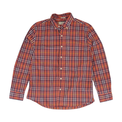 Pink Plaid Long Sleeve Button Down