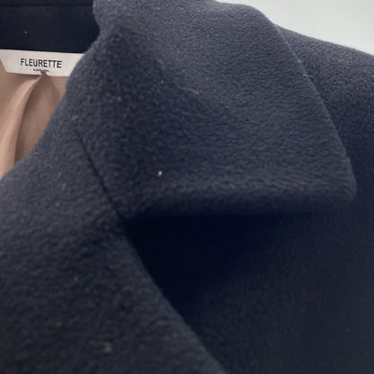 Black 100% Cashmere Solid Coat
