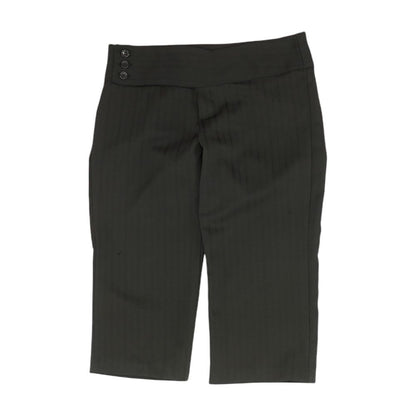 Black Striped Capri Pants