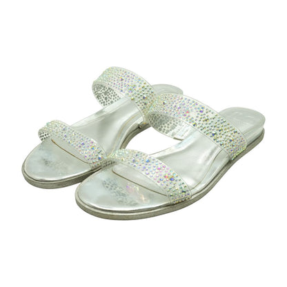 Silver Flat Sandals