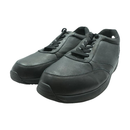 Nafasi 5 Nappa Black Leather Low Top Athletic Shoes
