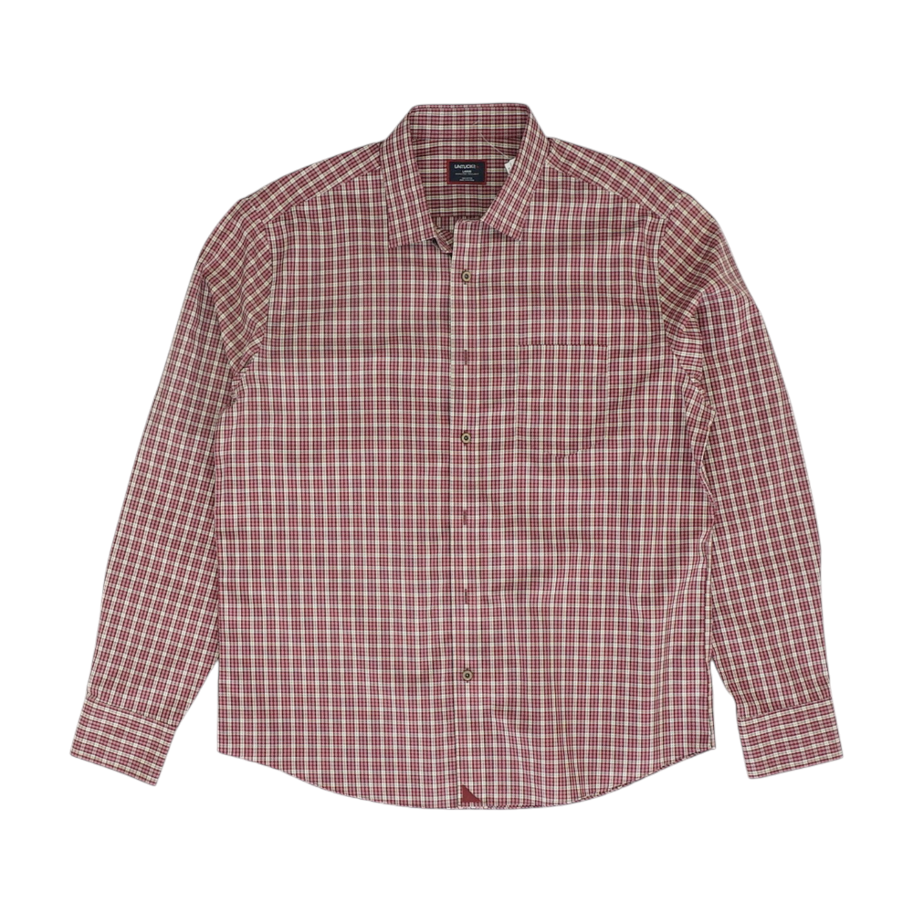 Red Plaid Long Sleeve Button Down