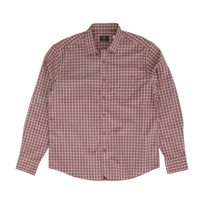 Red Plaid Long Sleeve Button Down