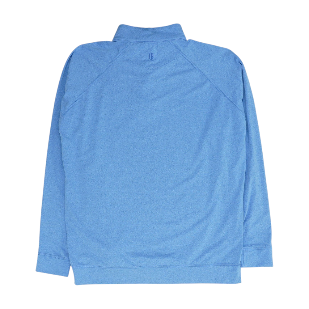 Blue Solid 1/4 Zip Pullover