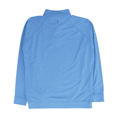 Blue Solid 1/4 Zip Pullover