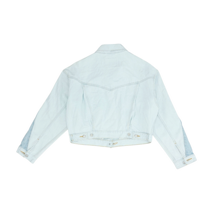 Blue Solid Denim Jacket