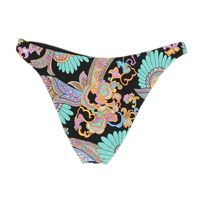 Black Abstract Swim Bottom