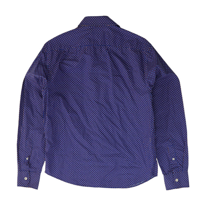 Blue Floral Long Sleeve Button Down