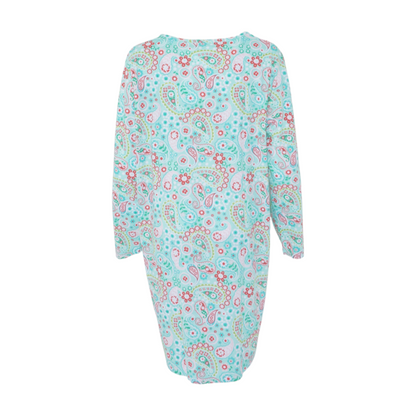 Turquoise Paisley Nightgown