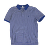 Blue Striped Short Sleeve Polo