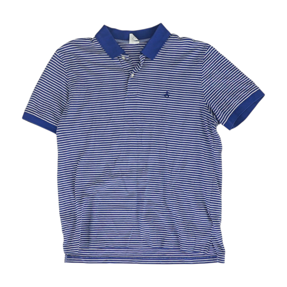 Blue Striped Short Sleeve Polo