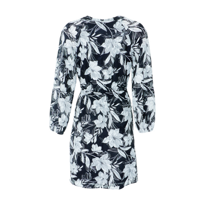 Black Floral Midi Dress