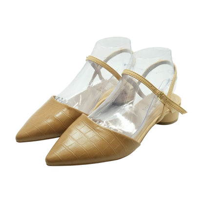 Tan Block Heel Sandals