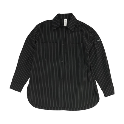 Black Striped Button Down
