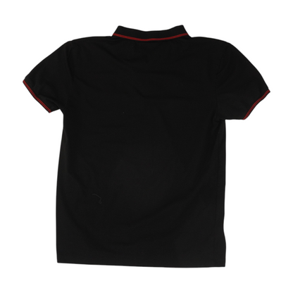 Black Solid Short Sleeve Polo
