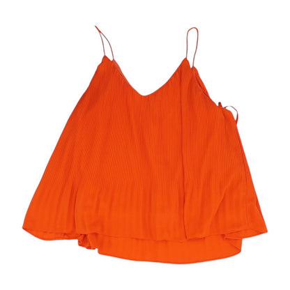 Red Solid Sleeveless Blouse
