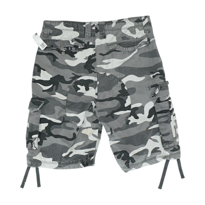 Gray Camo Cargo Shorts