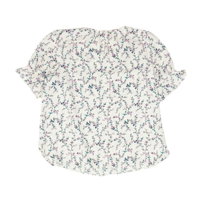 White Floral Blouse