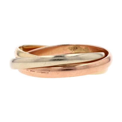 14K Tri-Tone Gold Band Ring