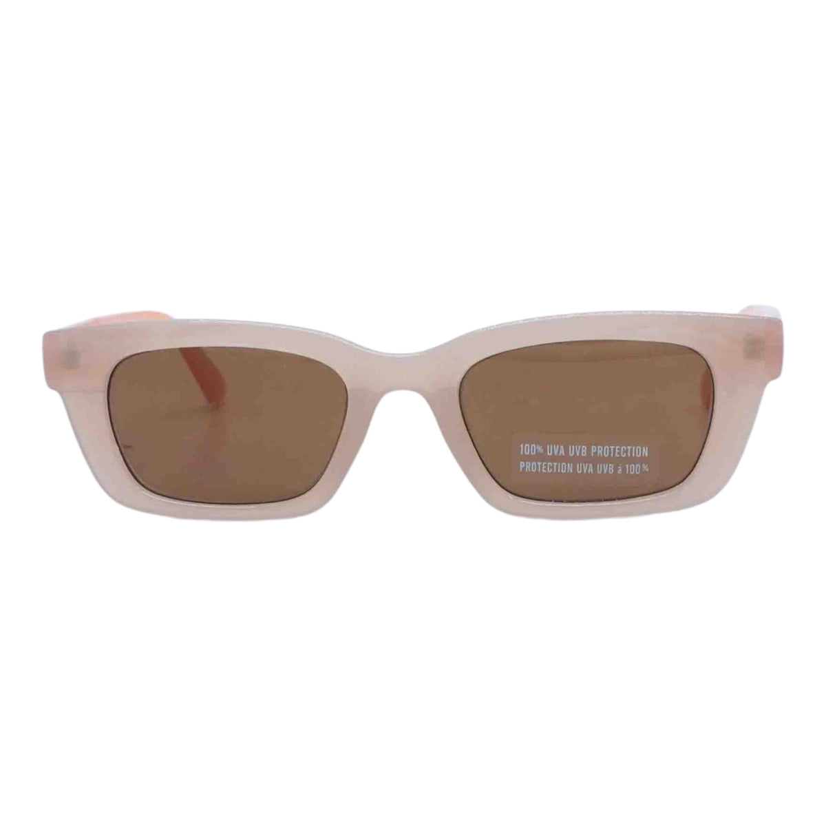 Peach Let the Real You Shine Square Sunglasses