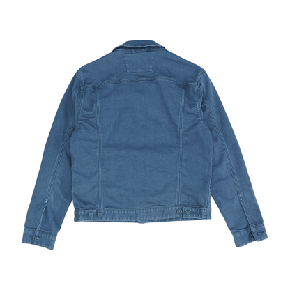 Gray Solid Denim Jacket