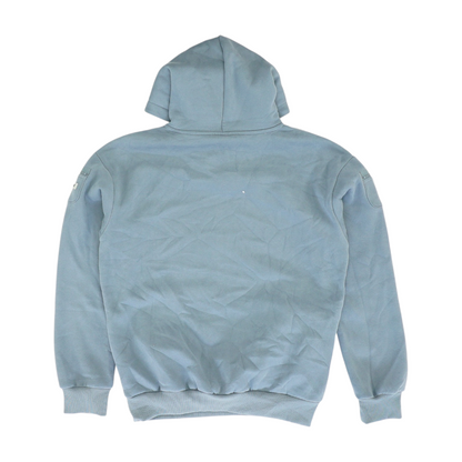 Blue Solid Hoodie Pullover