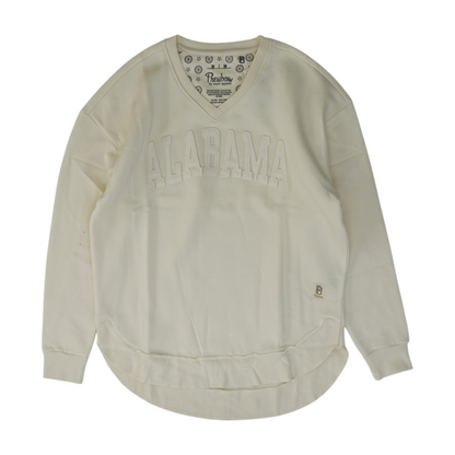 Cream Alabama Crimson Tide Solid Sweatshirt Pullover