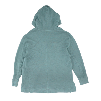 Blue Solid Hoodie Pullover