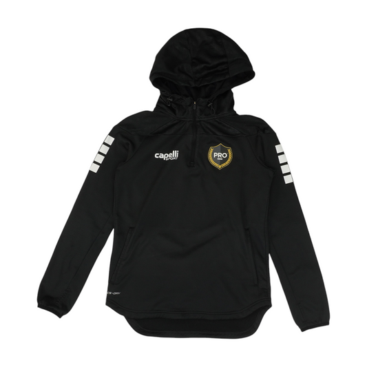 Black Solid 1/4 Zip Pullover