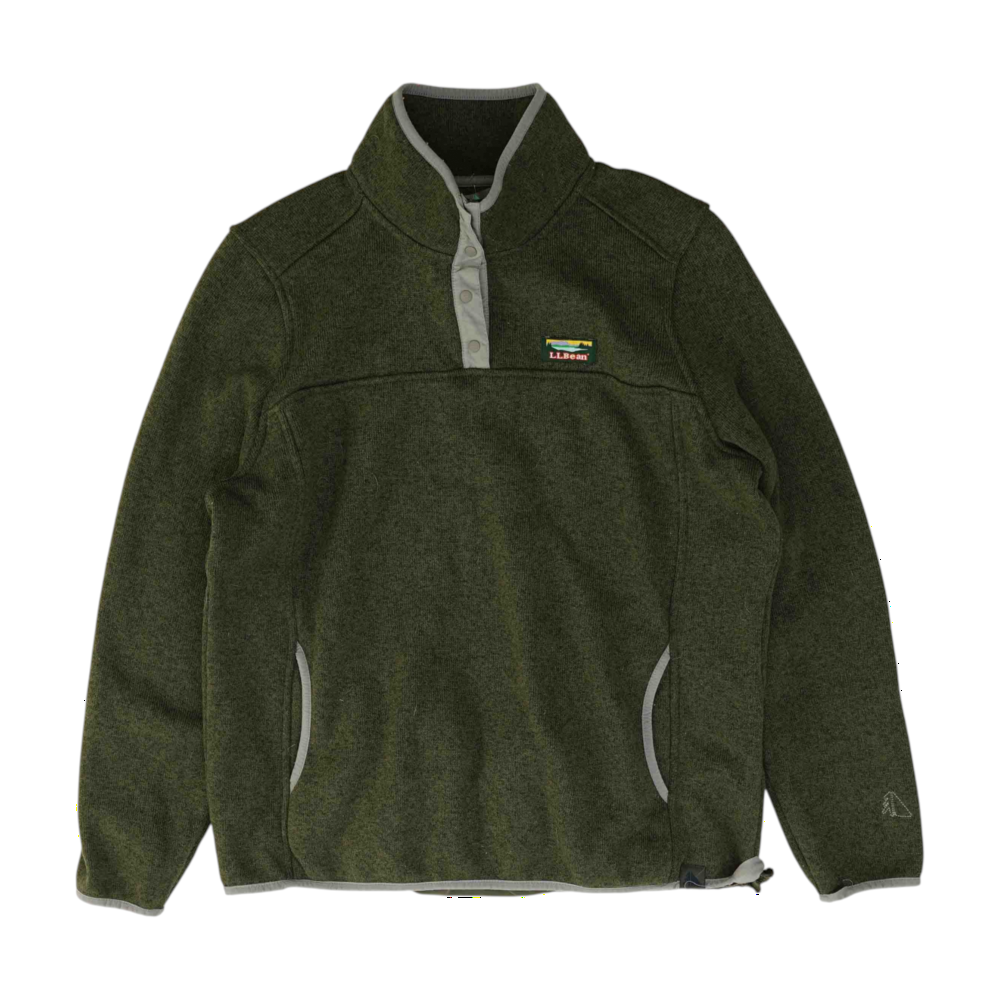 Green Solid 1/4 Zip Pullover