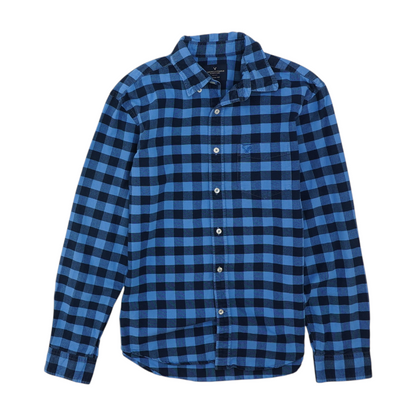 Blue Check Long Sleeve Button Down
