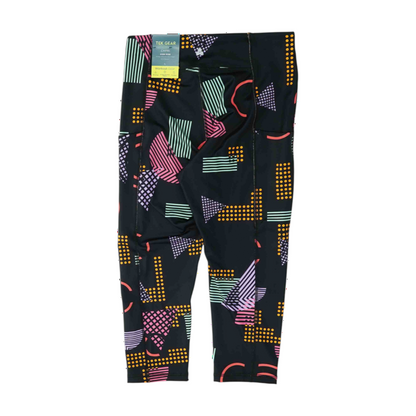 Black Abstract Active Leggings