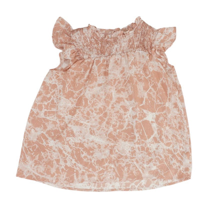 Pink Graphic Short Sleeve Blouse